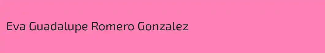Eva Guadalupe Romero Gonzalez